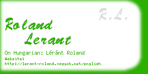 roland lerant business card