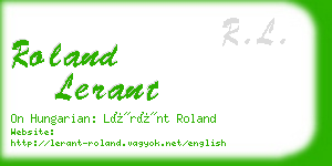 roland lerant business card
